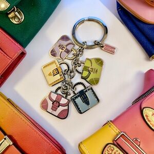 COACH Y2K Enamel Mini Satchel Multi Charm Keychain / Bag Charm